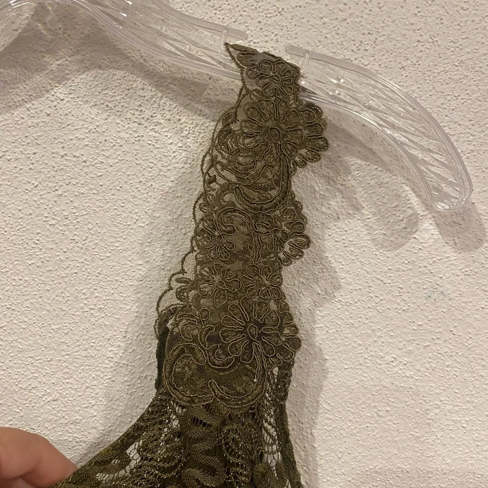 Free People Foiled Again Mini Dress Fairycore Lace Bodycon Y2K Size Medium EUC